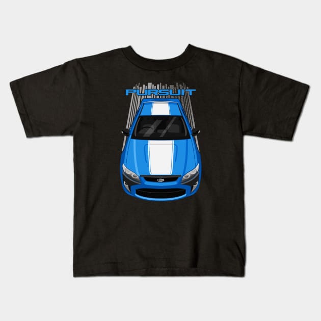 Ford FPV Pursuit UTE - Blue - White Stripe Kids T-Shirt by V8social